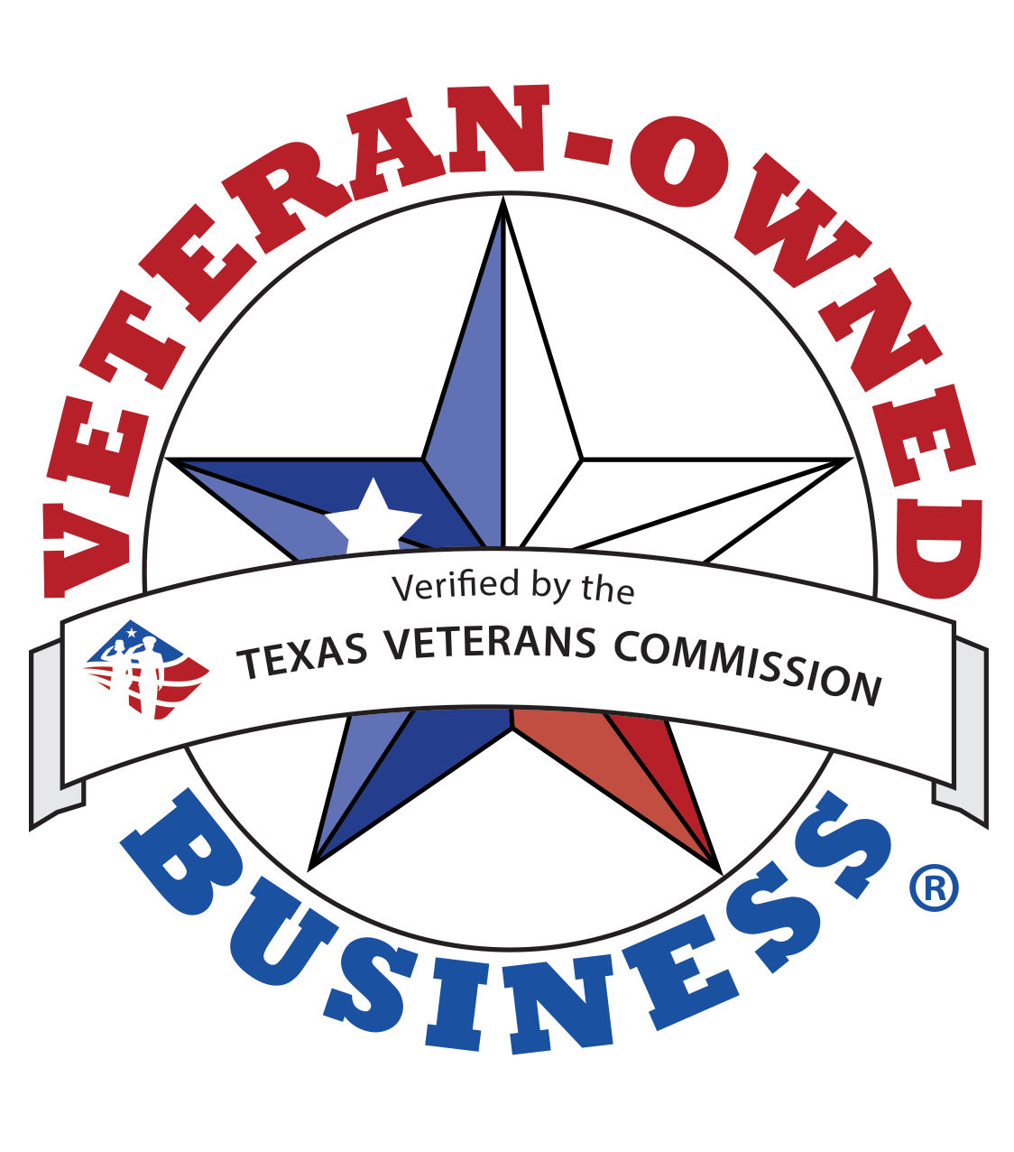 Veteran-Owned Business badge verified by the Texas Veterans Commission